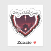 メリークリスマスハート シール (シート)