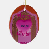 メリークリスマスハート セラミックオーナメント (右)