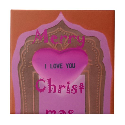 メリークリスマスハート タイル (正面)