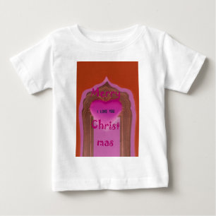 メリークリスマスハート ベビーTシャツ