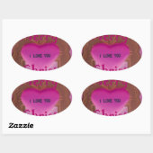 メリークリスマスハート 楕円形シール (シート)