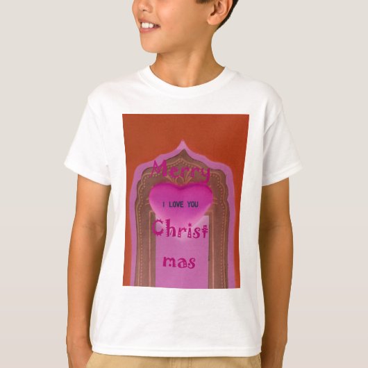 メリークリスマスハート Tシャツ (正面)