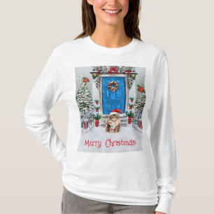 メリークリスマスハ飾ウスウィズサンタ子猫 Tシャツ