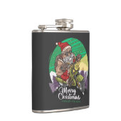 メリークリスマスバイクもしくは自転車に乗る人サンタ フラスク (右)