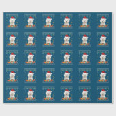 メリークリスマスバイチョンフリースドッグ醜いセーター ラッピングペーパー (フラット)