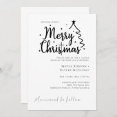 メリークリスマスバイブマクリスチャン結婚クロス 招待状 (正面/裏面)