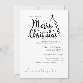 メリークリスマスバイブマクリスチャン結婚クロス 招待状