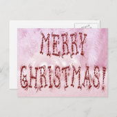 メリークリスマスバウブルアンドスターズフォント シーズンポストカード (正面/裏面)