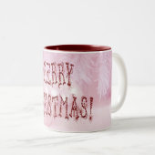 メリークリスマスバウブルアンドスターズフォント ツートーンマグカップ (正面右)