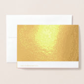 メリークリスマスバウブルスターフォントとカスタム写真 箔カード (裏面封筒付き)