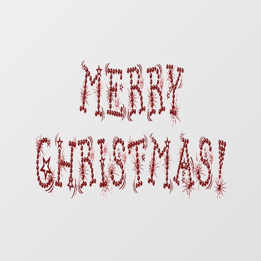 メリークリスマスバウブルズスターズホーム&ストアビニール ウィンドウサイン (シート)