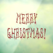 メリークリスマスバウブルズスターズホーム&ストアビニール ウィンドウサイン (シート3)