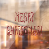 メリークリスマスバウブルズスターズホーム&ストアビニール ウィンドウサイン (シート2)