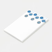 メリークリスマスバウブルズブルー金ゴールドオーナメントポスティット ポストイット (アングル)