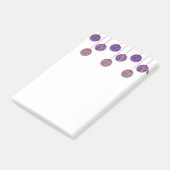 メリークリスマスバウブルパープル金ゴールドオーナメント ポストイット (アングル)