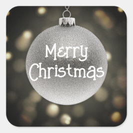 メリークリスマスバウブル スクエアシール