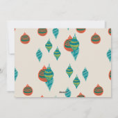 メリークリスマスバウブル&レトロオーナメント – 写真 シーズンカード (裏面)