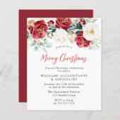 メリークリスマスバジェットクリスマスパーティの招待状 (正面/裏面)