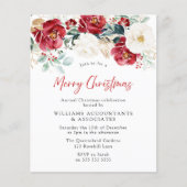 メリークリスマスバジェットクリスマスパーティの招待状 (正面)