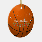 メリークリスマスバスケットボール セラミックオーナメント (右)