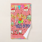 メリークリスマスバスタオオルセット，ハッピーバースデー バスタオルセット (ハンドタオル)