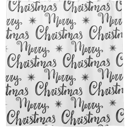 メリークリスマスバスルームのカーテン シャワーカーテン (正面)