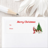 メリークリスマスバセットハウンドラベルギフト ラベル (インサイチュ)