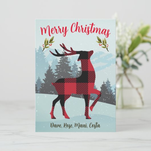 メリークリスマスバッファローのトナカイと木 シーズンカード (スタンド正面)
