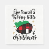 メリークリスマスバッファローはクリスマスの木を取り囲む スタンダードランチョンナプキン (正面)