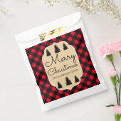 メリークリスマスバッファローチェックプレイド&ツリー フェイバーバッグ (封をした状態)