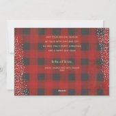 メリークリスマスバッファローチェック写真ホリデーカード シーズンカード (裏面)