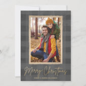 メリークリスマスバッファローチェック写真 シーズンカード (正面)