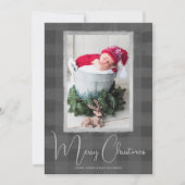 メリークリスマスバッファローチェック写真 シーズンカード (正面)