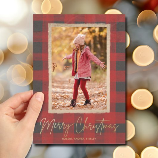 メリークリスマスバッファローチェック写真 シーズンカード