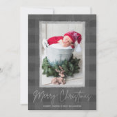 メリークリスマスバッファローチェック写真 シーズンカード (正面)