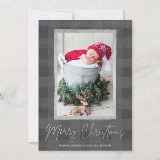 メリークリスマスバッファローチェック写真 シーズンカード (正面)