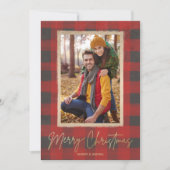 メリークリスマスバッファローチェック写真 シーズンカード (正面)