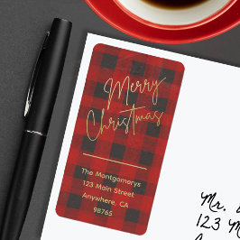 メリークリスマスバッファローチェック差出人住所 ラベル