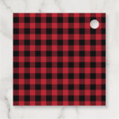 メリークリスマスバッファローチェック水色ホリー フェイバータグ (裏面)