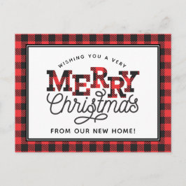 メリークリスマスバッファロープレイドの動く発表 ポストカード