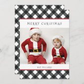 メリークリスマスバッファロープレイドカードフォーホリデイズ シーズンカード (正面/裏面)