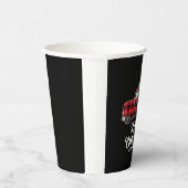 メリークリスマスバッファロープレイドクリスマスツリーレッド 紙コップ (右)