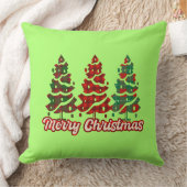 メリークリスマスバッファロープレイドツリー–42019 クッション (ブランケット)