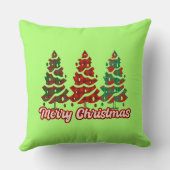 メリークリスマスバッファロープレイドツリー–42019 クッション (裏面)