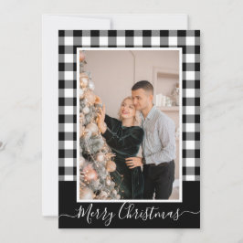 メリークリスマスバッファロープレイドフォトクリスマスカード