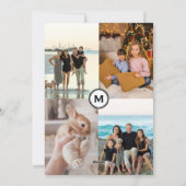 メリークリスマスバッファロープレイドフォトコラージュ シーズンカード (裏面)