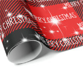メリークリスマスバッファロープレイドラッピング紙 ラッピングペーパー (ロールコーナー)