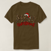 メリークリスマスバッファロープレイドレッドサンタハットクリスマスP Tシャツ (デザイン正面)