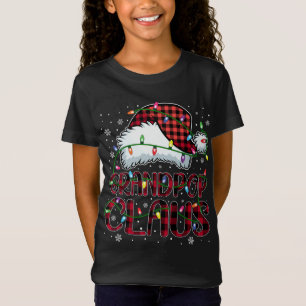 メリークリスマスバッファロープレイドレッドサンタハットグランプ Tシャツ