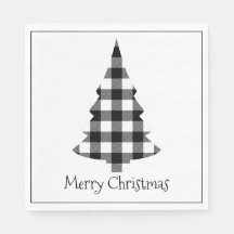 メリークリスマスバッファロープレイド素朴クリスマス